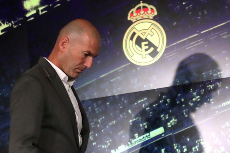 Soccer Football - Real Madrid Press Conference - Santiago Bernabeu, Madrid, Spain - March 11, 2019 New Real Madrid coach Zinedine Zidane during the press conference REUTERS/Susana Vera