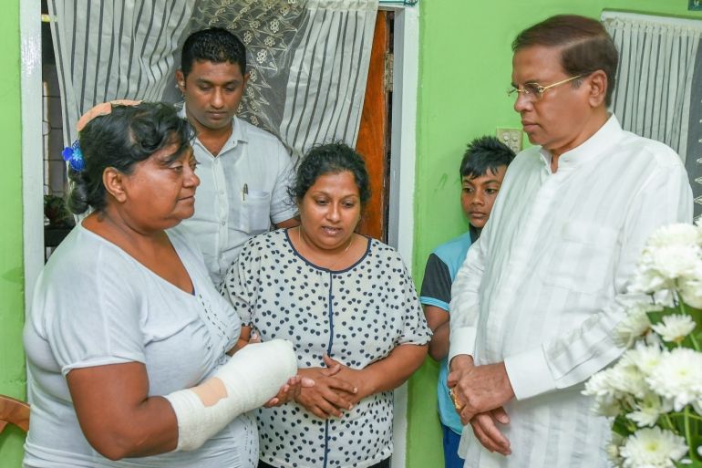 Sri Lankan President Maithripala Sirisena's visit to St. Sebastian Church- - NEGOMBO - SRI LANKA - April 23 : (----EDITORIAL USE ONLY – MANDATORY CREDIT -