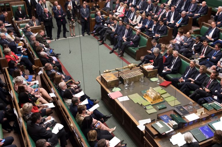 Britain's Prime Minister Theresa May speaks at the House of Commons in London, Britain May 22, 2019. ©UK Parliament/Jessica Taylor/Handout via REUTERS ATTENTION EDITORS - THIS IMAGE WAS PROVIDED BY A THIRD PARTY