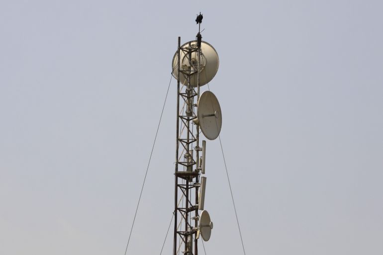 برج لشبكة الانترنت في بغداد "الجزيرة نت"