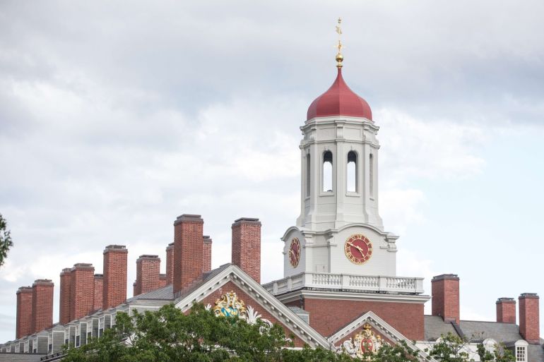 CAMBRIDGE, MA - AUGUST 30: A Harvard University building on August 30, 2018 in Cambridge, Massachusetts. The U.S. Justice Department sided with Asian-Americans suing Harvard over admissions policy. Scott Eisen/Getty Images/AFP== FOR NEWSPAPERS, INTERNET, TELCOS & TELEVISION USE ONLY ==