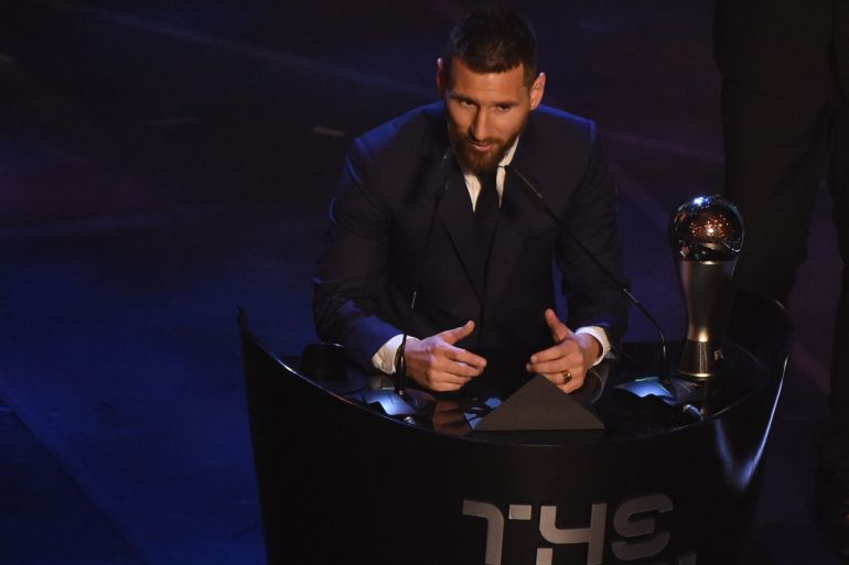 The Best FIFA Football Awards- - MILAN, ITALY - SEPTEMBER 23: Lionel Messi receives The Best FIFA Football Awards at Teatro alla Scala on September 23, 2018 in Milan, Italy.