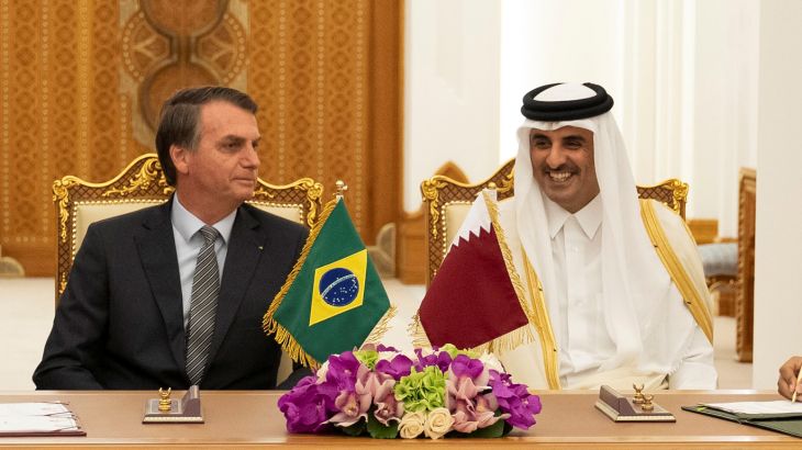 أمير قطر يجري مباحثات مع الرئيس البرازيلي بالدوحة
