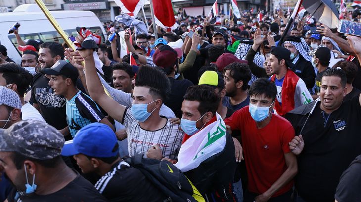 المحتجون العراقيون يصرّون على البقاء في اعتصامهم حتى تلبية مطالبهم