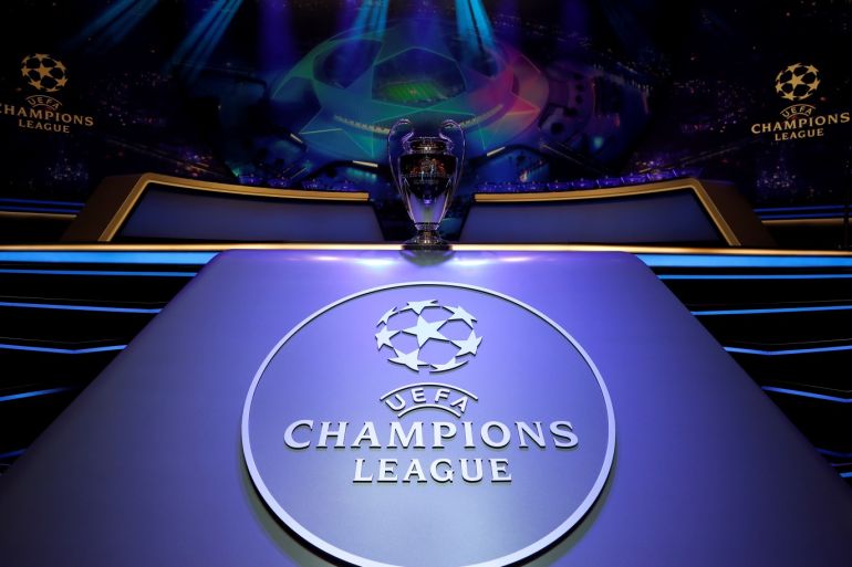 Soccer Football - Champions League Group Stage draw - Grimaldi Forum, Monaco - August 29, 2019 General view of the Champions League trophy on display before the draw REUTERS/Eric Gaillard
