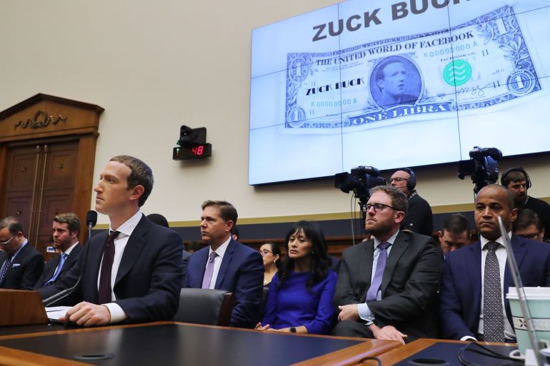 WASHINGTON, DC - OCTOBER 23: Facebook co-founder and CEO Mark Zuckerberg (L) testifies before the House Financial Services Committee in the Rayburn House Office Building on Capitol Hill October 23, 2019 in Washington, DC. Zuckerberg testified about Facebook's proposed cryptocurrency Libra, how his company will handle false and misleading information by political leaders during the 2020 campaign and how it handles its users data and privacy. Chip Somodevilla/Getty Ima