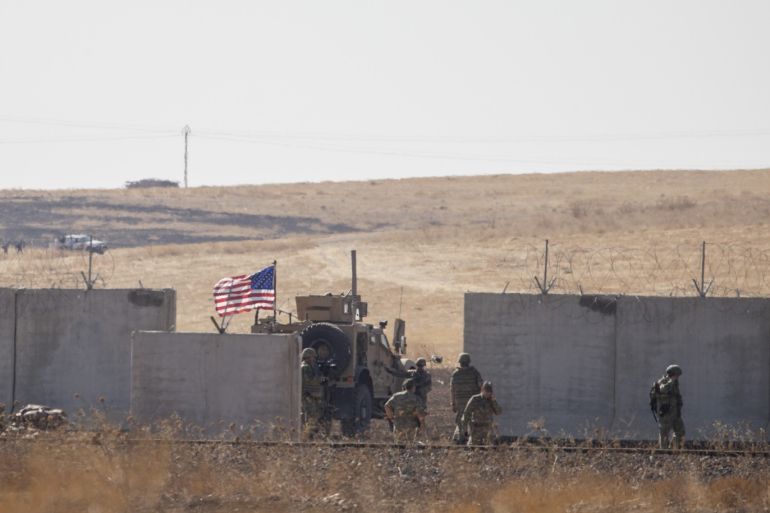 Turkey, US begin joint patrols for Syria safe zone- - SANLIURFA, TURKEY - SEPTEMBER 08 : A photo taken from Turkey's Sanliurfa province shows the armoured vehicles and helicopters as Turkey, US start first joint ground patrols as part of efforts to establish safe zone east of Euphrates in Syria on September 08, 2019. First joint Turkish-U.S. ground patrols begin Sunday for a planned safe zone east of Euphrates in Syria. The Turkish Armed Forces (TSK) and U.S. Armed For