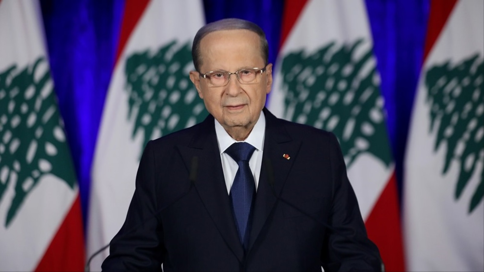 ‪الرئيس اللبناني ميشال عون يتحدث إلى الشعب بمناسبة ذكرى الاستقلال‬ (الصحافة اللبنانية)