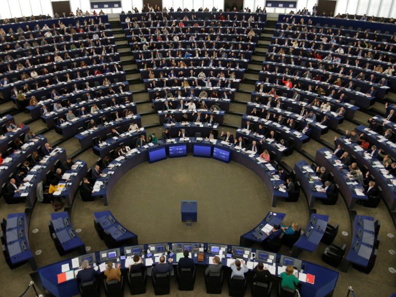 Members of the European Parliament take part in a voting session in Strasbourg, France, November 28, 2019. MEP's voted on thursday on a