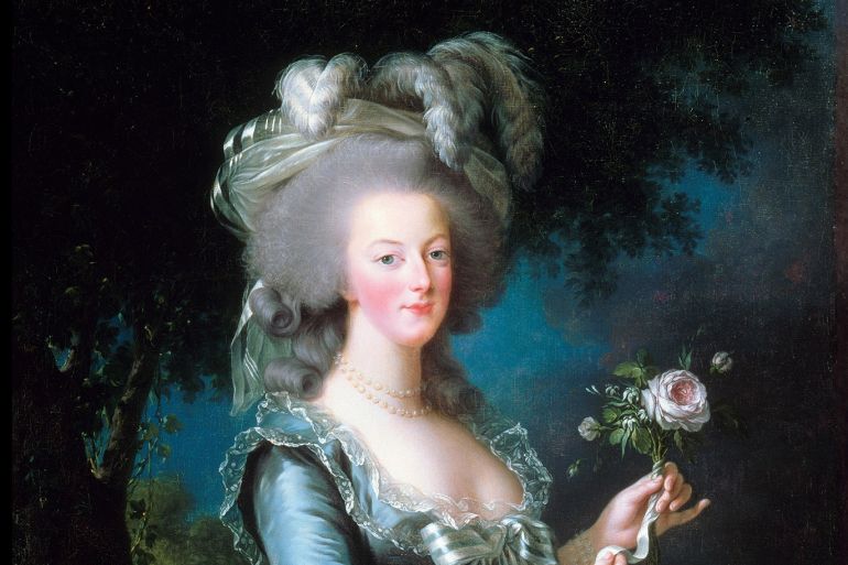 Portrait of Marie-Antoinette with the rose. Oil on canvas, Versailles. Dated 1783 and painted by Vigée-Le Brun. (Photo by: Universal History Archive/Universal Images Group via Getty Images)