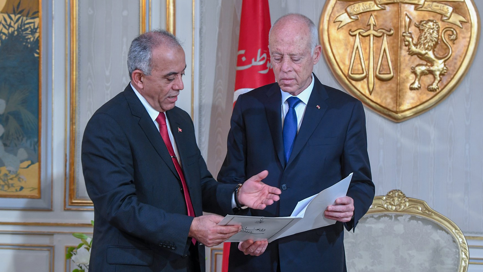 ‪الجملي يعرض على سعيد تركيبة الحكومة الجديدة‬ (الرئاسة التونسية)