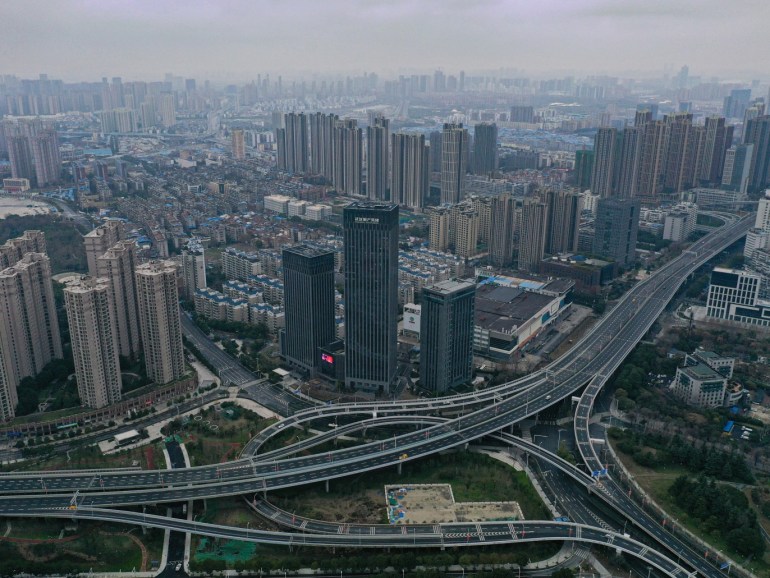 Daily Life under the epidemic in Wuhan- - WUHAN, CHINA - FEBRUARY 7: General view of the city on February 7, 2020 in Wuhan, China. The 2019 new coronavirus, known as