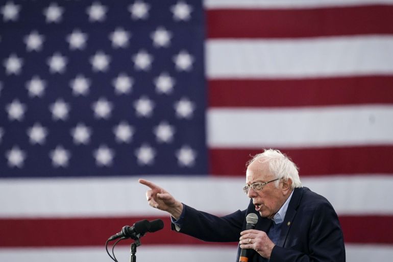 AUSTIN, TX - FEBRUARY 23: Democratic presidential candidate Sen. Bernie Sanders (I-VT) speaks during a campaign rally at Vic Mathias Shores Park on February 23, 2020 in Austin, Texas. With early voting underway in Texas, Sanders is holding four rallies in the delegate-rich state this weekend before traveling on to South Carolina. Texas holds their primary on Super Tuesday March 3rd, along with over a dozen other states. Drew Angerer/Getty Images/AFP== FOR NEWSPAPERS, INTERNET, TELCOS & TELEVISION USE ONLY ==