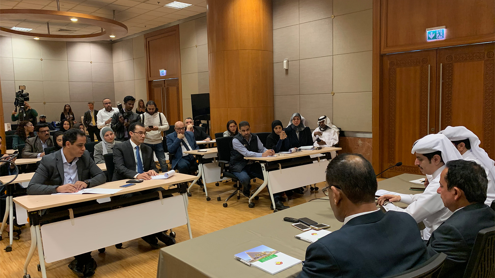 ‪وزارة الصحة القطرية عقدت مؤتمرا صحفيا للكشف عن استعداداتها لمواجهة كورونا‬ (الجزيرة)