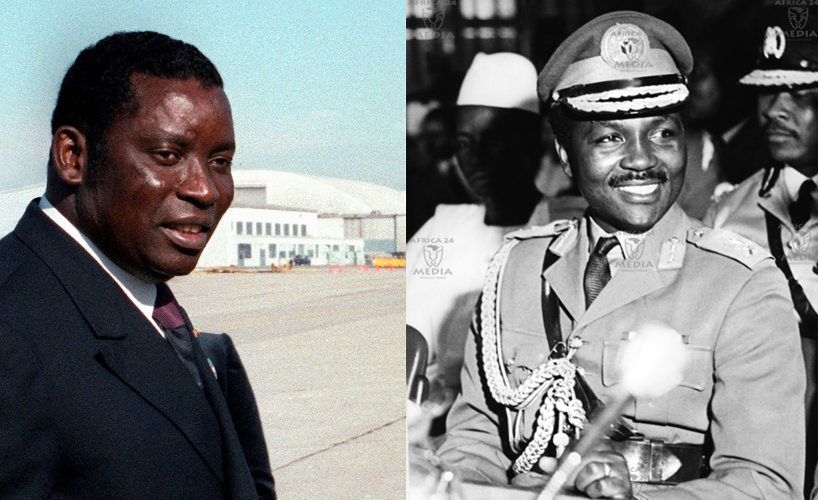 رئيس الدولة النيجيري، الجنرال يعقوبو غَوَونْ، ونظيره الرئيس التوغولي، غناسينجبي إياديما (مواقع التواصل)