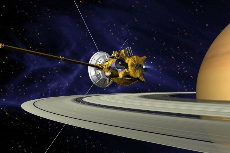المركبة كاسيني التي تم تحليل بياناتها لمعرفة سبب السخونة الشديدة للطبقات العليا من كوكب زحل (بيكساباي)