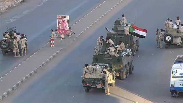انتشار الجيش السوداني في شوارع الخرطوم اليوم