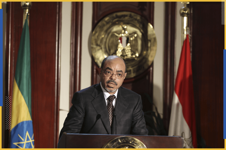 Ethiopia's Prime Minister Meles Zenawi speaks during a joint news conference with his Egyptian counterpart Essam Sharaf in Cairo September 17, 2011. REUTERS/Kahled Elfiqi/Pool (EGYPT - Tags: POLITICS HEADSHOT)