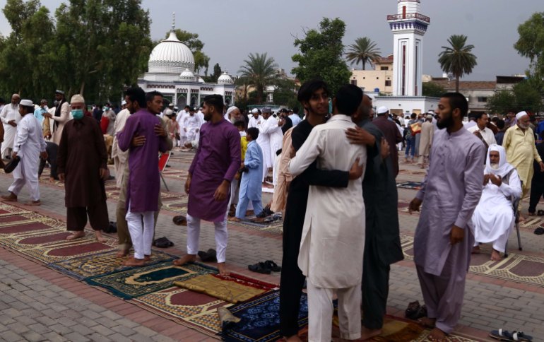 Eid al-Adha prayer in Pakistan's Rawalpindi