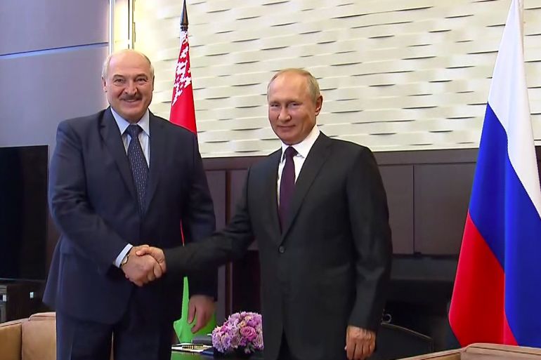 Russian President Putin meets Belarusian counterpart Lukashenko in Sochi