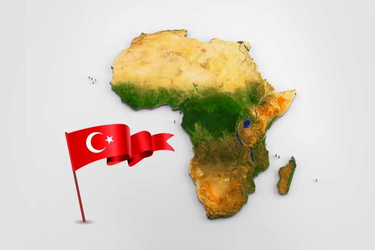 القارة الإفريقية وعلم تركيا