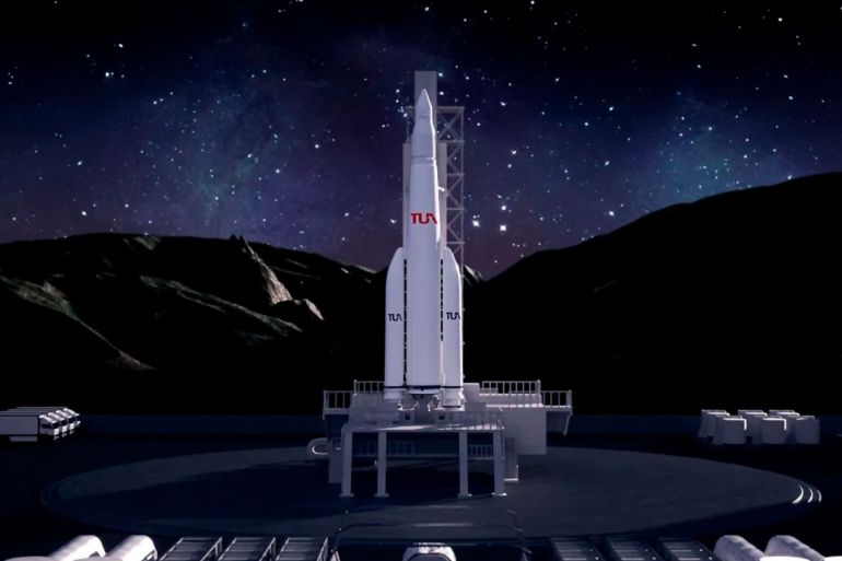 President Recep Tayyip Erdogan revealed an ambitious timetable with the aim of making contact with the moon on unmanned missions (Turkish Space Agency TUA)