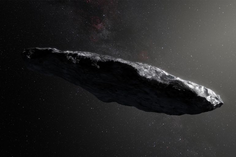 Artist's impression of 'Oumuamua- ESO/M. Kornmesser