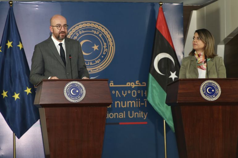 President of the European Council Charles Michel visits Libya
