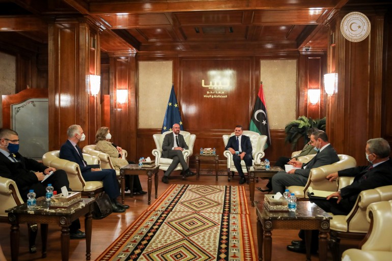 EU Council President Charles Michel visits Libya