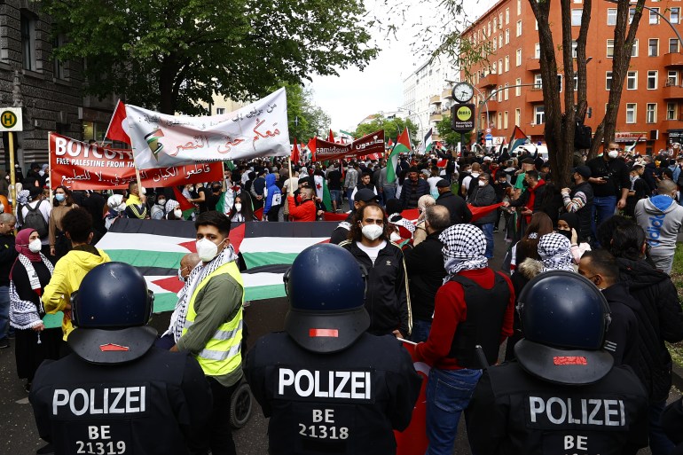Demonstration in Berlin in support of Palestinians