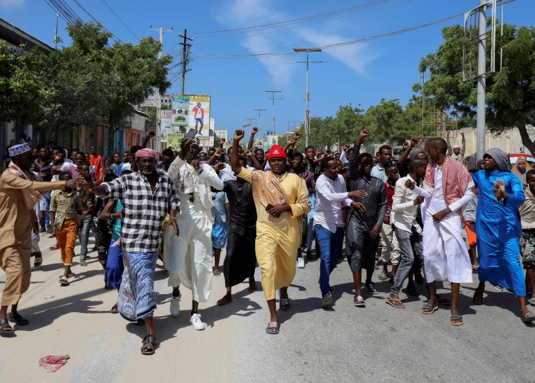 Pro-Palestinian protest in Mogadishu