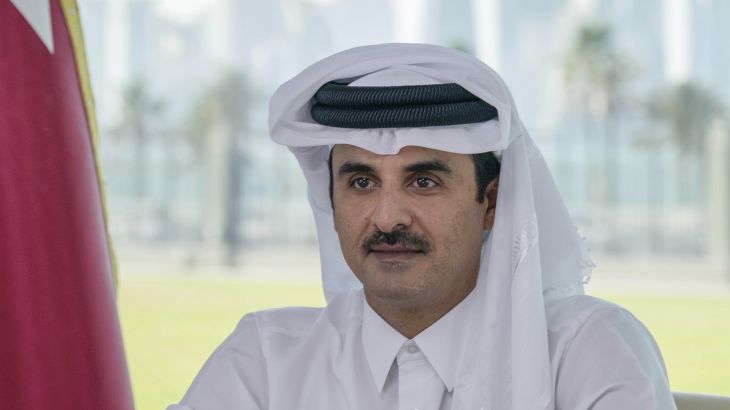 الشيخ تميم بن حمد آل ثاني يلقي كلمته أمام الجلسة الافتتاحية لمنتدى قطر الاقتصادي (الجزيرة)