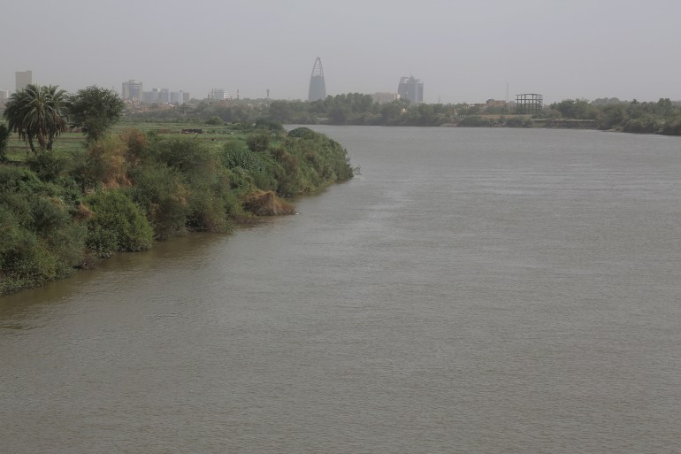 منسوب المياه في مجرى نهر النيل بالخرطوم