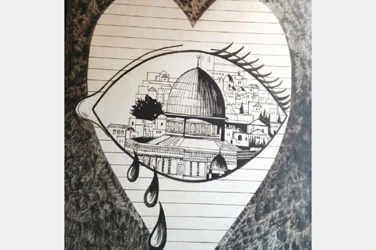 لوحة للفنان التشكيلي الأردني محمد رفيق اللحام