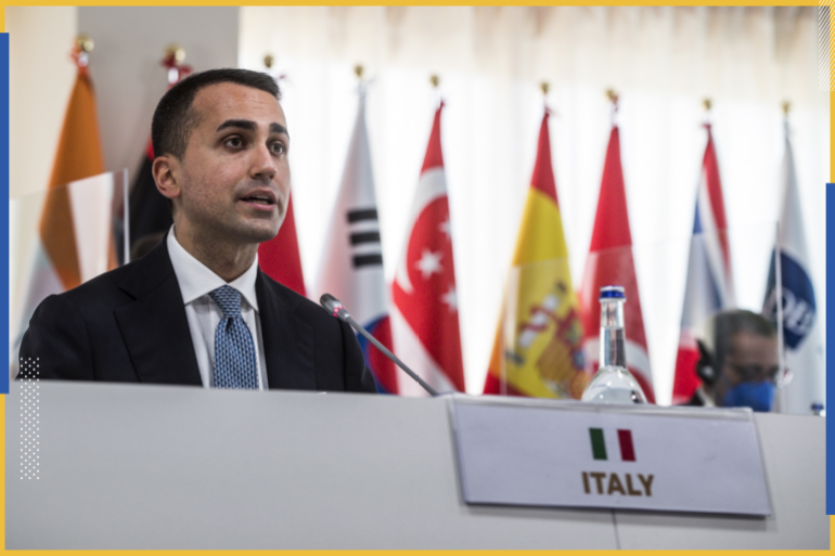 G20 Foreign Affairs Ministers' Meeting 2021- - MATERA, ITALY - JUNE 29: Minister of Foreign Affairs of Italy, Luigi Di Maio attends the G20 Foreign Affairs Ministers' Meeting in Matera, Italy on June 29, 2021.