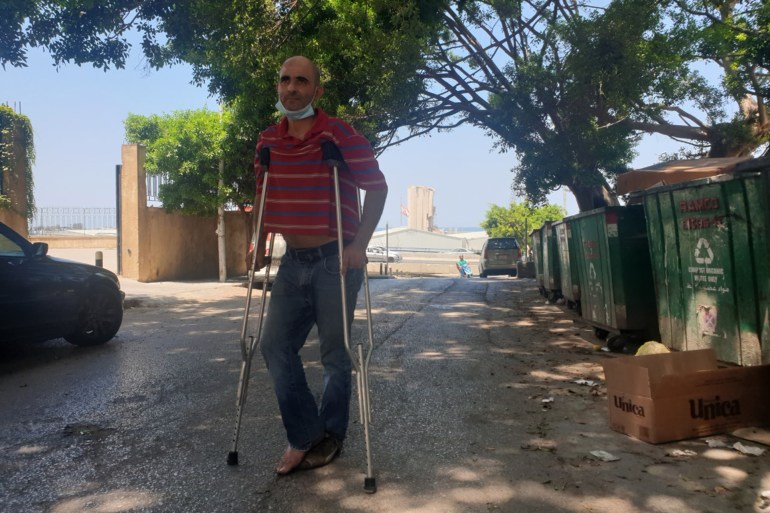 السوري أبو محمود الذي أصيب بالانفجار - الجزيرة