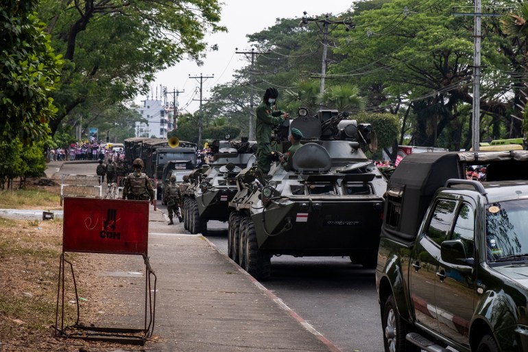 Protests Continue Despite Military Vehicles Presence