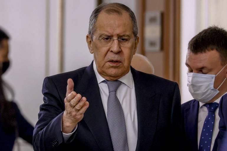 Russian FM Sergey Lavrov attends the meeting of foreign ministers of the Commonwealth of Independent States in Minsk