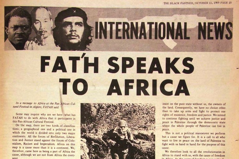خطاب منظمة التحرير الفلسطينية منشور في صحيفة الفهود السود في أكتوبر/تشرين الأول 1969 (ميدل إيست آي)