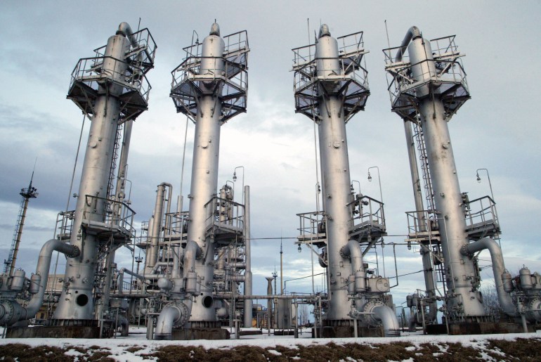 General view of Bogorechanske gas storage facility in Ivano-Frankivsk region near Ukraines western borders