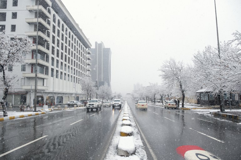 Snowfall in Sulaymaniyah