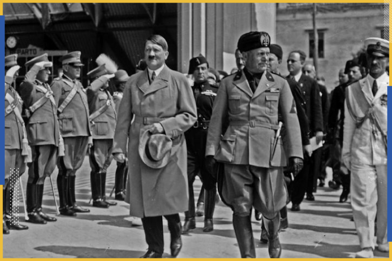 موسولينى و هتلر من رموز الفاشيه