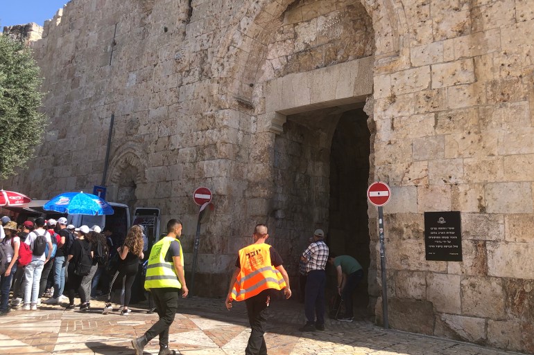 القدس-باب النبي داوود أحد أبواب سور القدس الجنوبية والذي يؤدي إلى جبل صهيون-تصوير جمان أبوعرفة-الجزيرة نت-6_2022