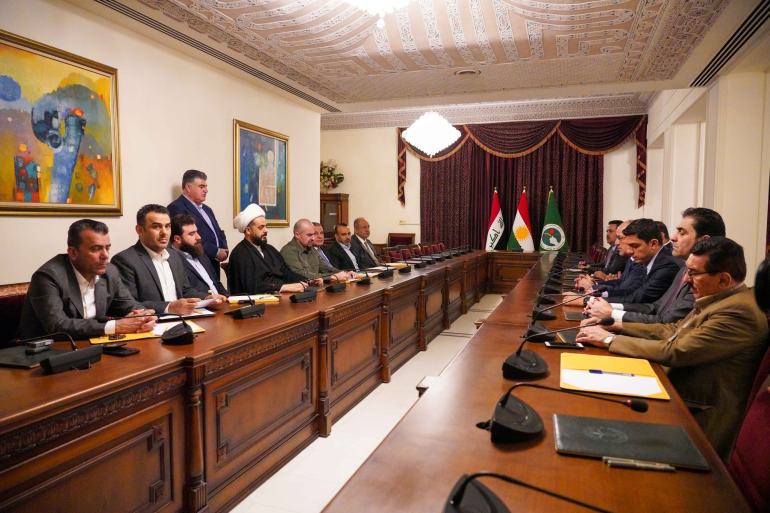 اجتماع قوى الإطار التنسيقي وتحالفي عزم والاتحاد الوطني في بغداد أمس