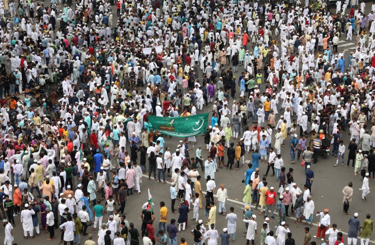 Protest against comments on Prophet Mohammed, in Kolkata