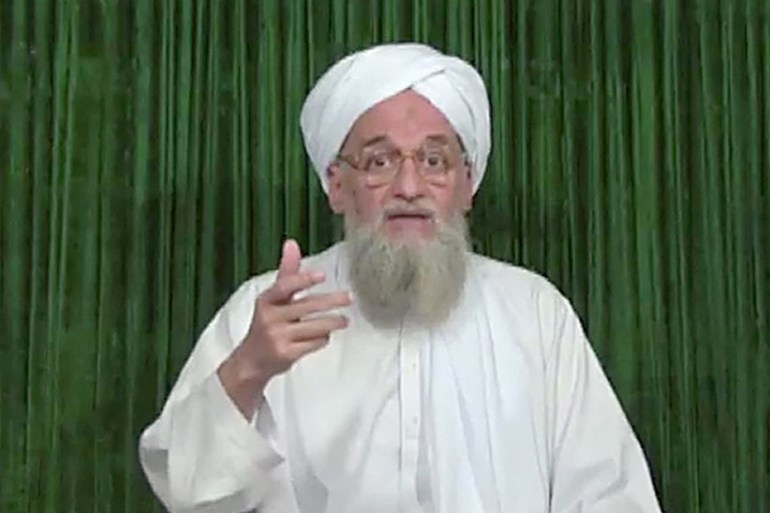 US-ATTACKS-PAKISTAN-QAEDA This still image from video obtained October 11, 2011 courtesy of the SiteInstitute shows Al-Qaeda leader Ayman al-Zawahiri appearing in a new Al-Qaeda video released Tuesday, October 11, 2011, US-based monitors said. Osama bin Laden's successor, wearing white, dictated his speech for the 13-minute, 13-second video released on extremist forums, according to the US monitoring service SITE. He was shown sitting in a cloth-covered chair in front of a green backdrop. SITE said the video, released by Al-Qaeda's media arm As-Sahab gave a production date of Shawwal 1432 on the Muslim lunar calendar, which corresponds to August-September 2011. The text of the video was not immediately available. Zawahiri, a veteran Egyptian militant and long-time Al-Qaeda number two, took over the network after bin Laden was killed in a clandestine raid by US Navy commandos in Pakistan on May 2. AFP PHOTO / SITE == RESTRICTED TO EDITORIAL USE / MANDATORY CREDIT "AFP PHOTO / SITE" / NO MARKETING / NO ADVERTISING CAMPAIGNS / DISTRIBUTED AS A SERVICE TO CLIENTS == SITE / AFP