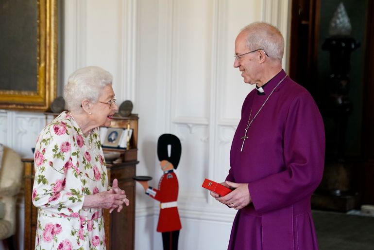 Queen Elizabeth II Receives The Archbishop Of Canterbury
