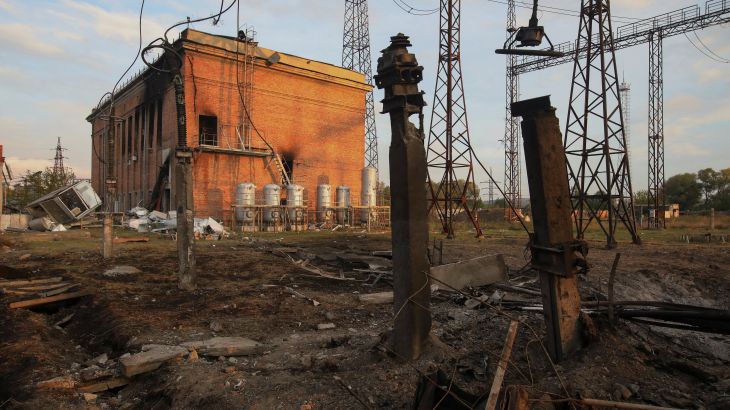 A view shows a compound of a power substation heavily damaged by a recent Russian missile strike, as Russia's attack on Ukraine continues, in Kharkiv, Ukraine September 12, 2022. REUTERS/Vyacheslav Madiyevskyy
