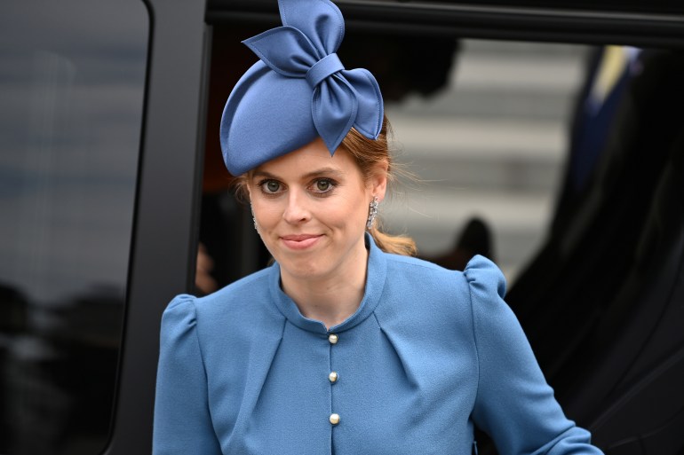 Britain's Princess Beatrice arrives for the National Service of Thanksgiving held at St Paul's Cathedral during the Queen's Platinum Jubilee celebrations in London, Britain, June 3, 2022. Daniel Leal/Pool via REUTERS