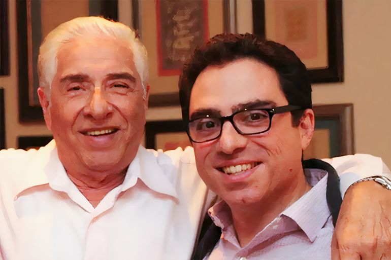 Iranian-American consultant Siamak Namazi (R) is pictured with his father Baquer Namazi in this undated family handout picture. (Reuters/File)